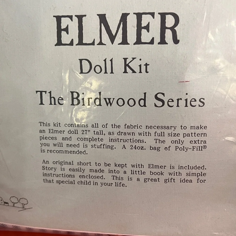 Vintage Joan Vibert Elmer Doll Kit Evening Star Farm Birdwood Series 27